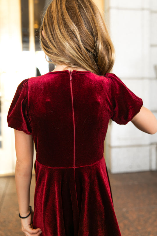 Mini Cleo Dress in Wine