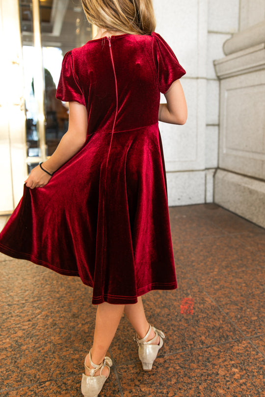 Mini Cleo Dress in Wine