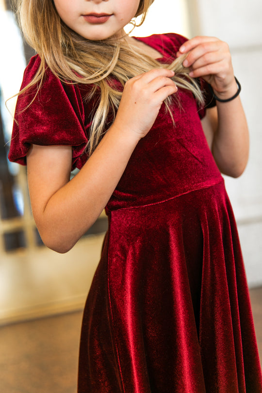 Mini Cleo Dress in Wine
