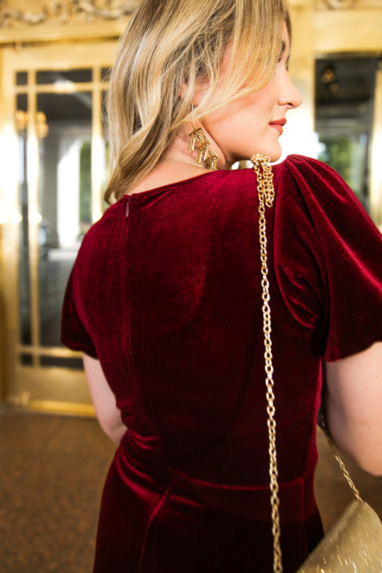 Cleo Maxi Dress in Wine