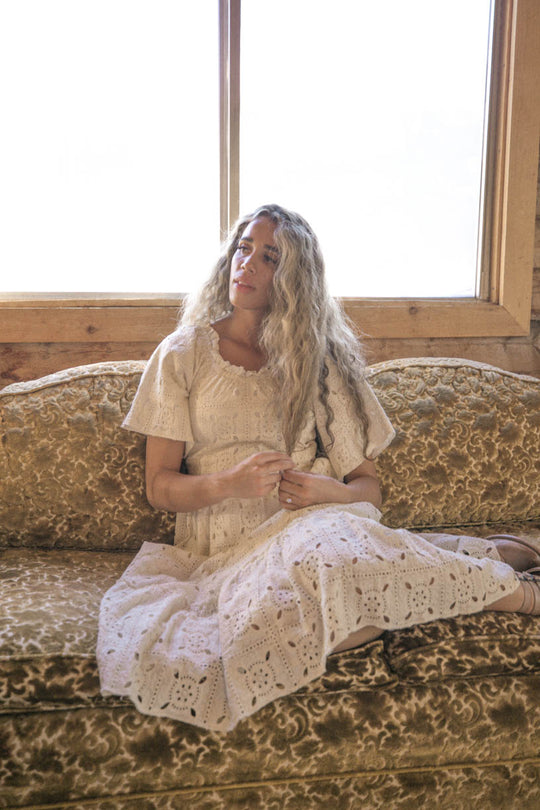 Etta Embroidered Lace Dress