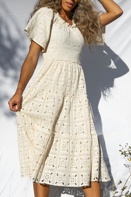 Etta Embroidered Lace Dress