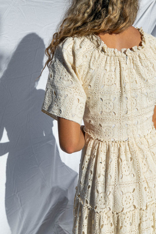 Etta Embroidered Lace Dress