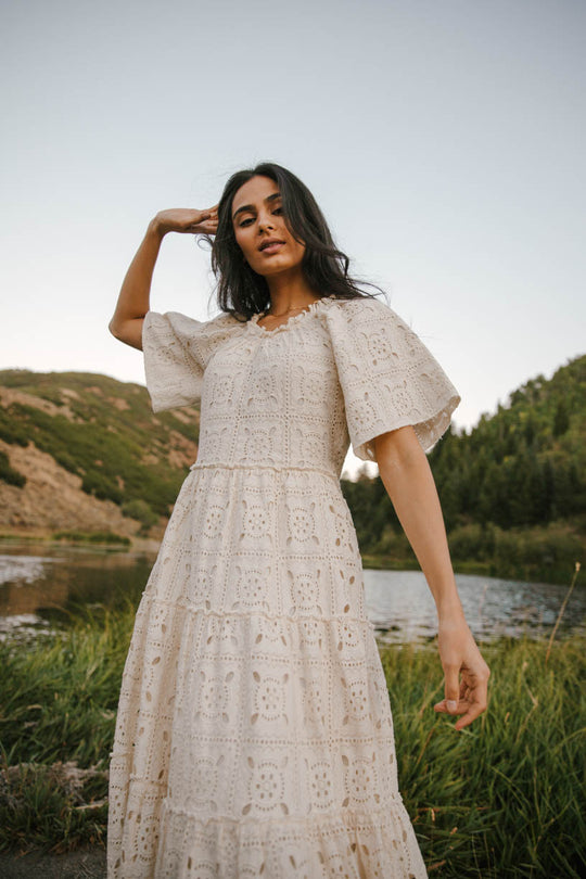 Etta Embroidered Lace Dress