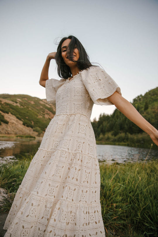 Etta Embroidered Lace Dress