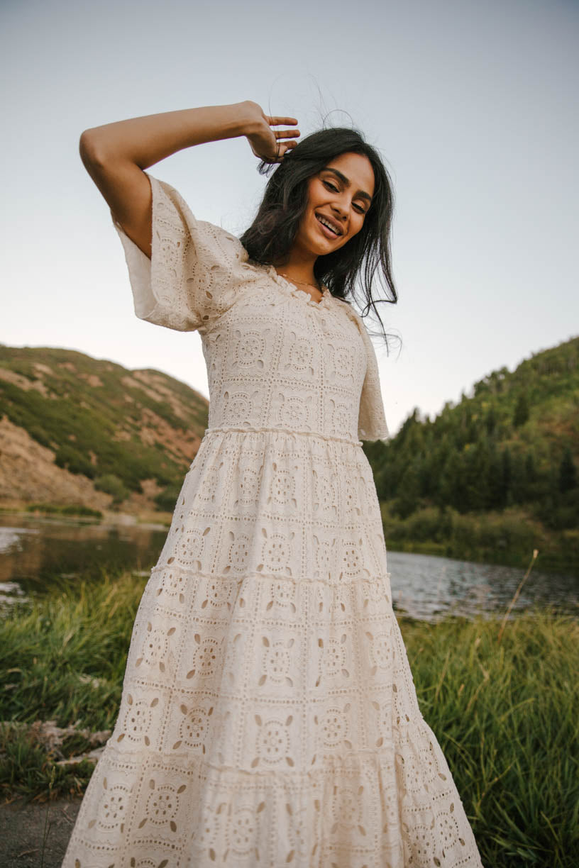 Etta Embroidered Lace Dress