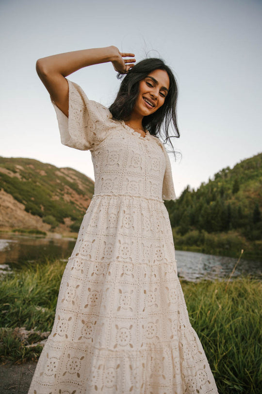 Etta Embroidered Lace Dress
