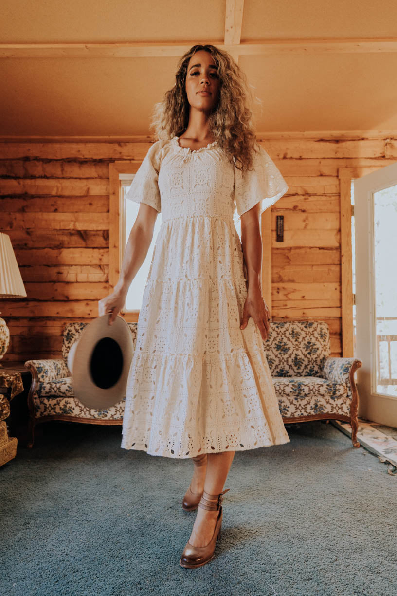 Etta Embroidered Lace Dress