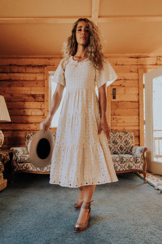 Etta Embroidered Lace Dress