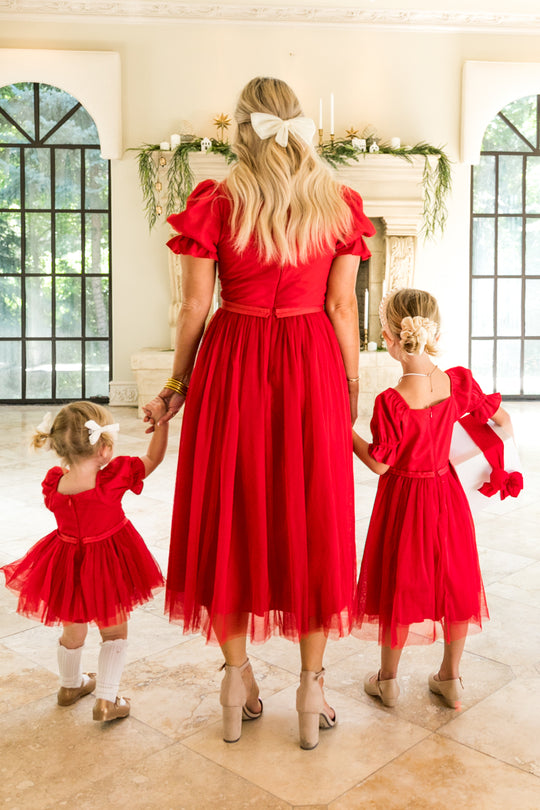Mini Ballerina Dress in Red