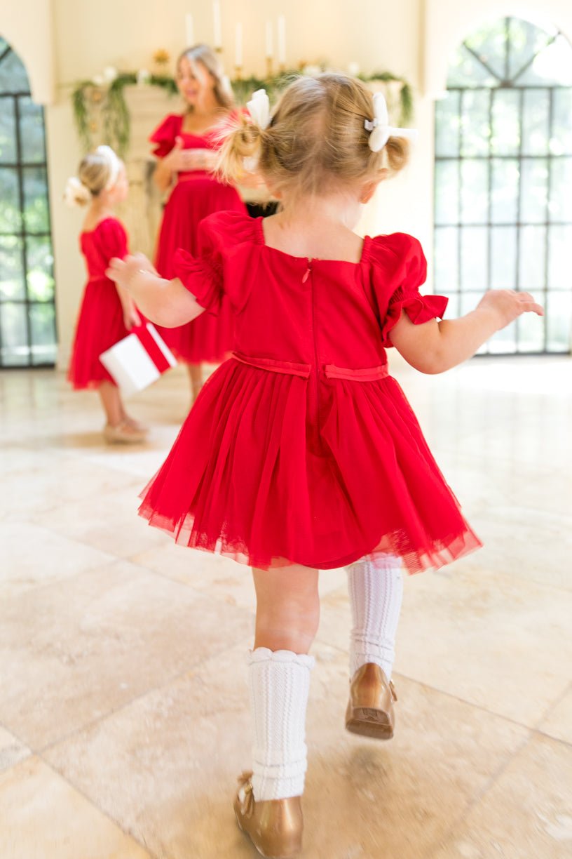 Baby Ballerina Dress Set in Red - FINAL SALE-Baby