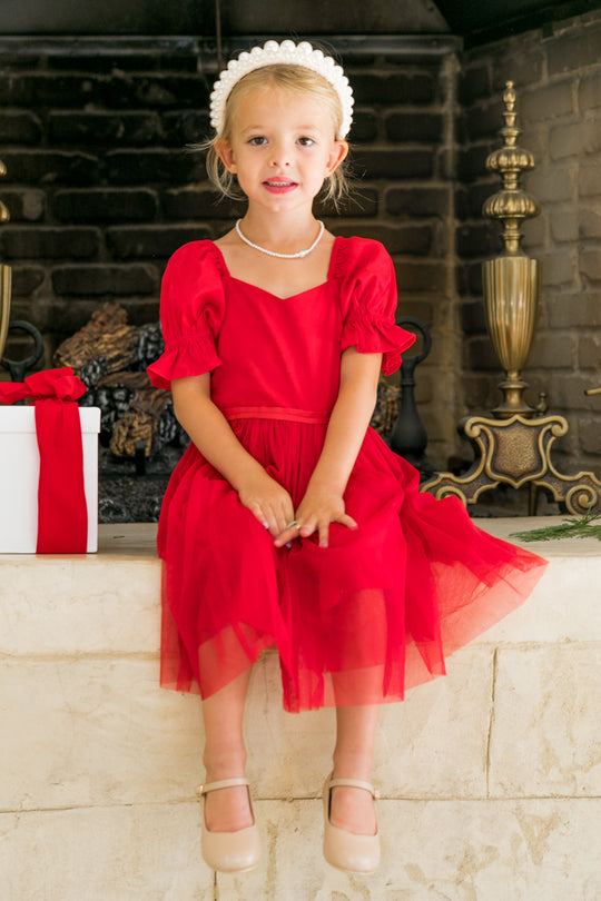 Mini Ballerina Dress in Red