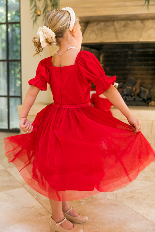 Mini Ballerina Dress in Red
