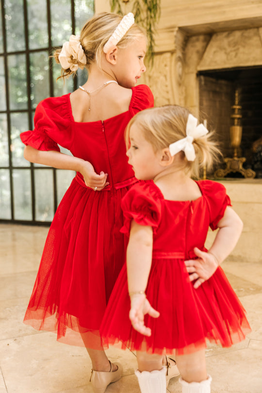 Mini Ballerina Dress in Red