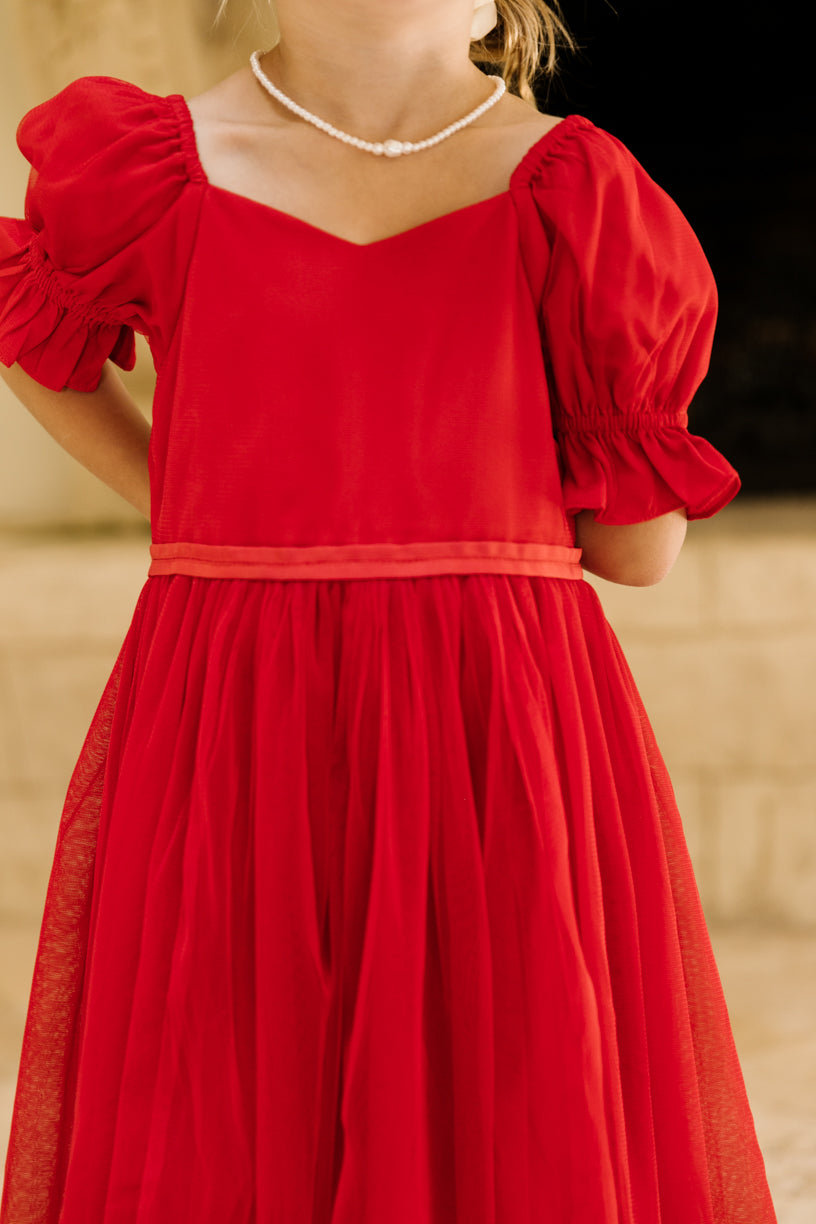 Mini Ballerina Dress in Red