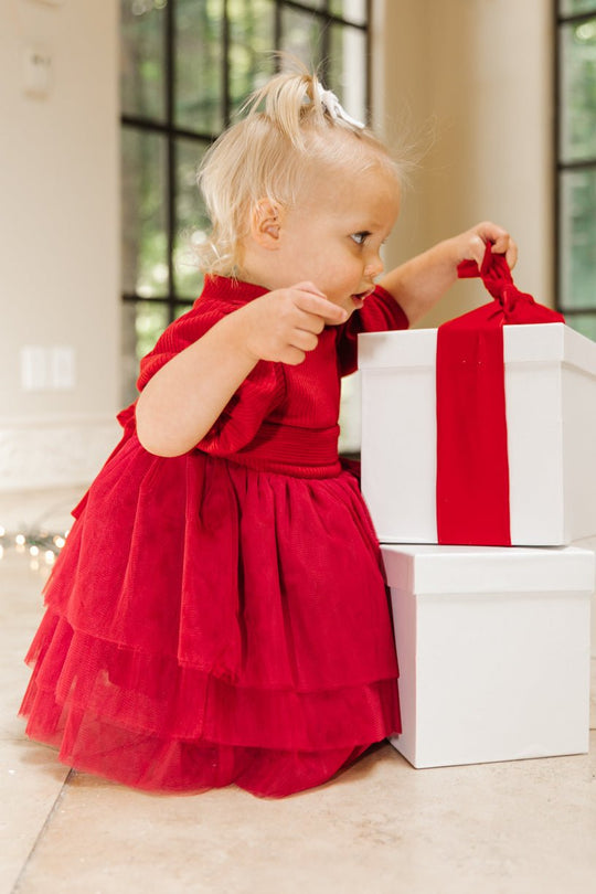 Baby Cosette Dress Set in Red - FINAL SALE-Baby