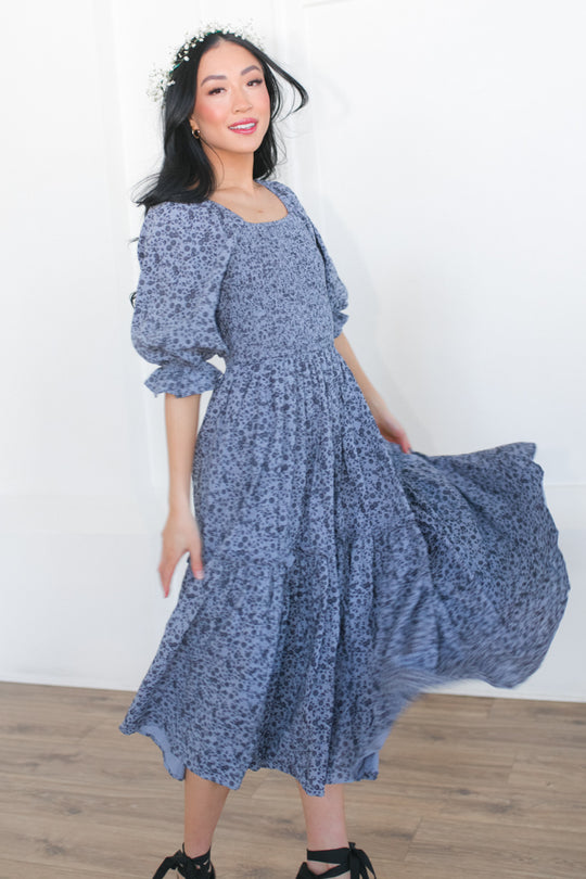 Madeline Dress in Navy