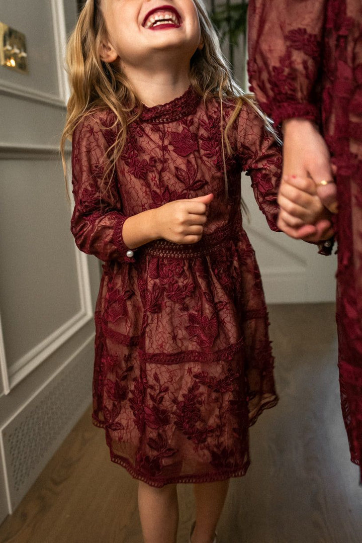 Mini Verona Dress in Wine - FINAL SALE