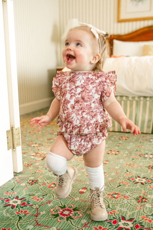 Baby Brynley Bloomer Set in Pink - FINAL SALE