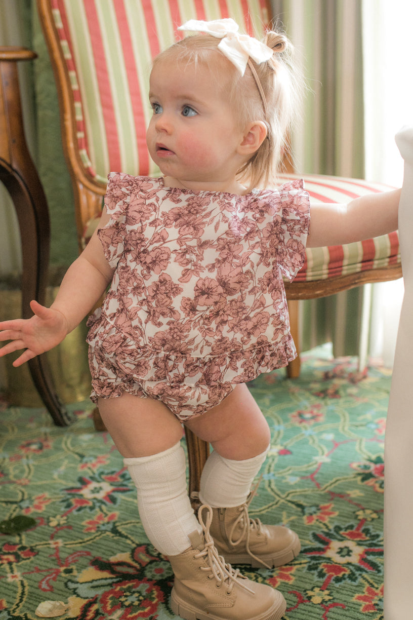 Baby Brynley Bloomer Set in Pink
