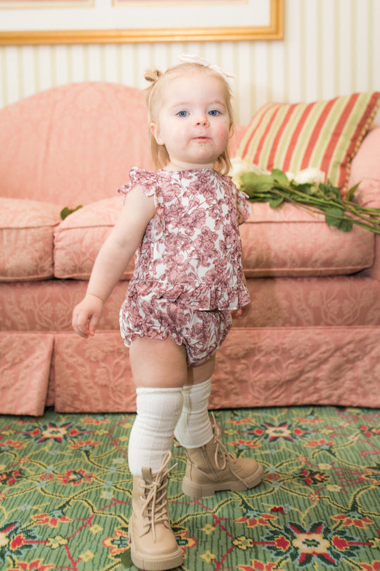 Baby Brynley Bloomer Set in Pink