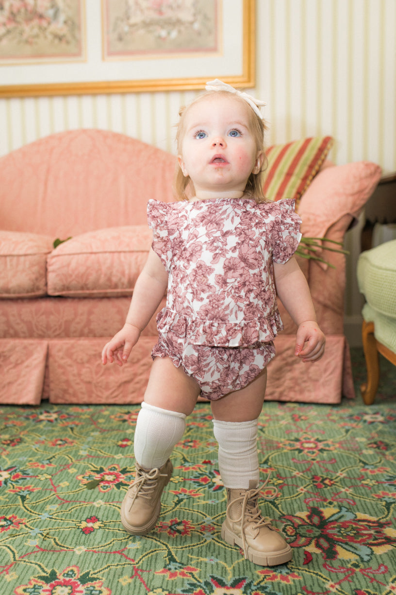 Baby Brynley Bloomer Set in Pink - FINAL SALE