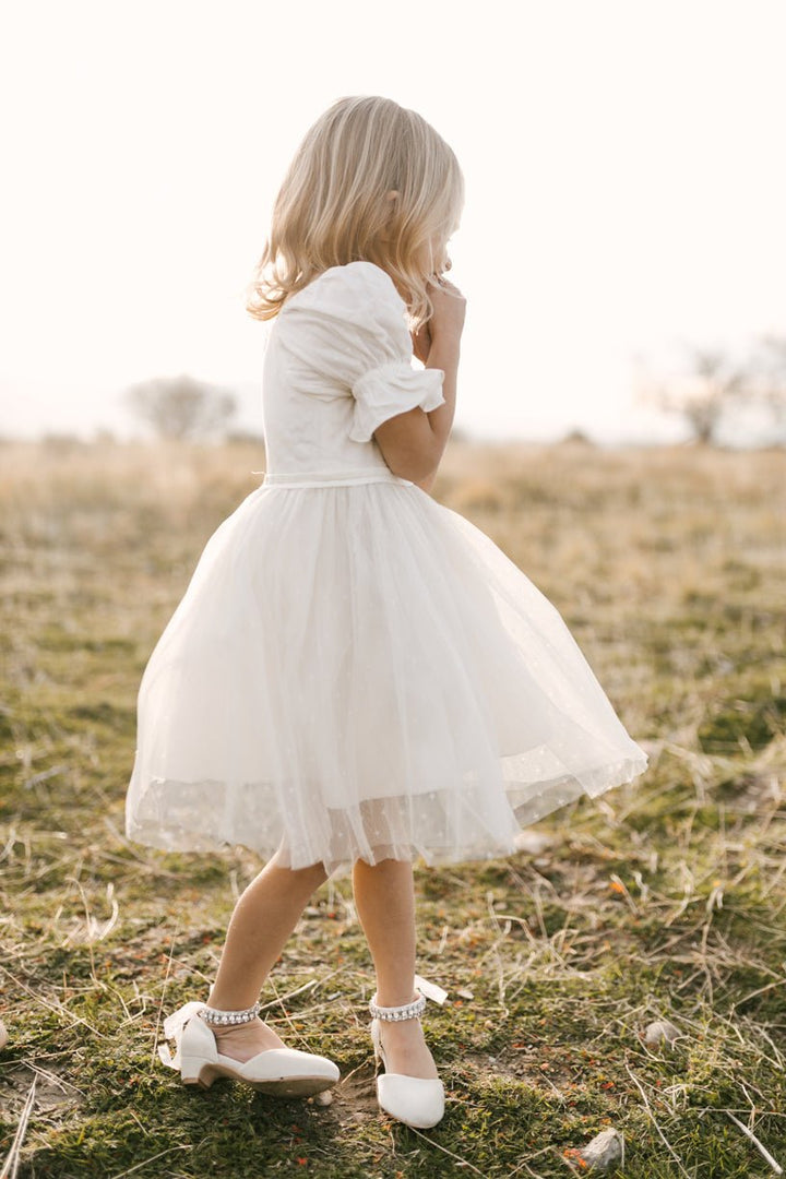 Mini Ballerina Dress in White-Mini