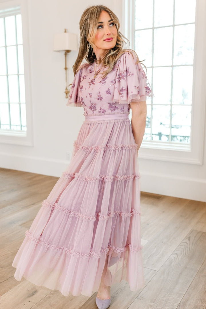 Anastasia Dress in Mauve-Adult