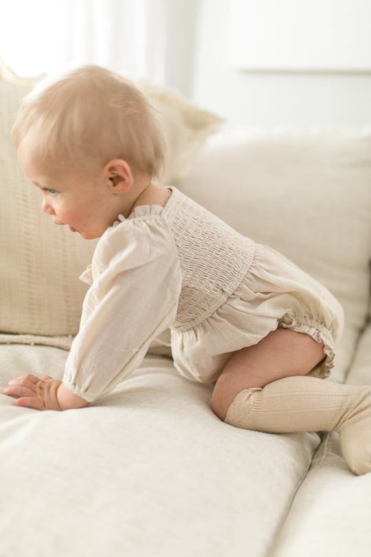Baby Lani Romper in Cream