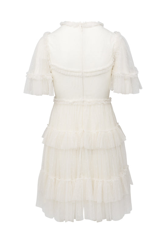 Short Whimsical Dress in White
