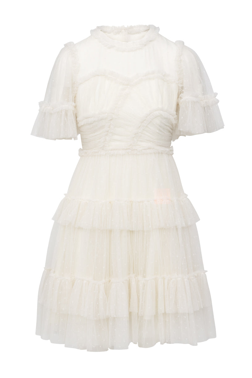 Short Whimsical Dress in White
