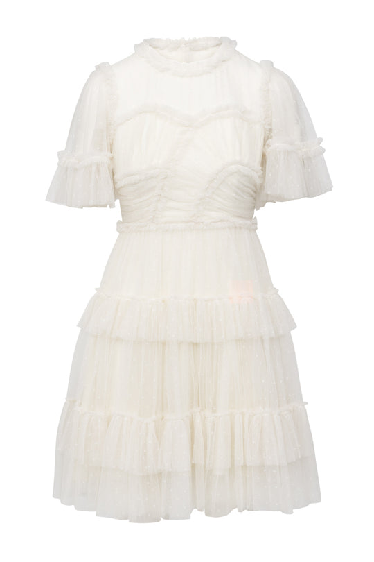 Short Whimsical Dress in White