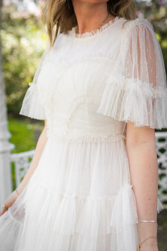 Short Whimsical Dress in White