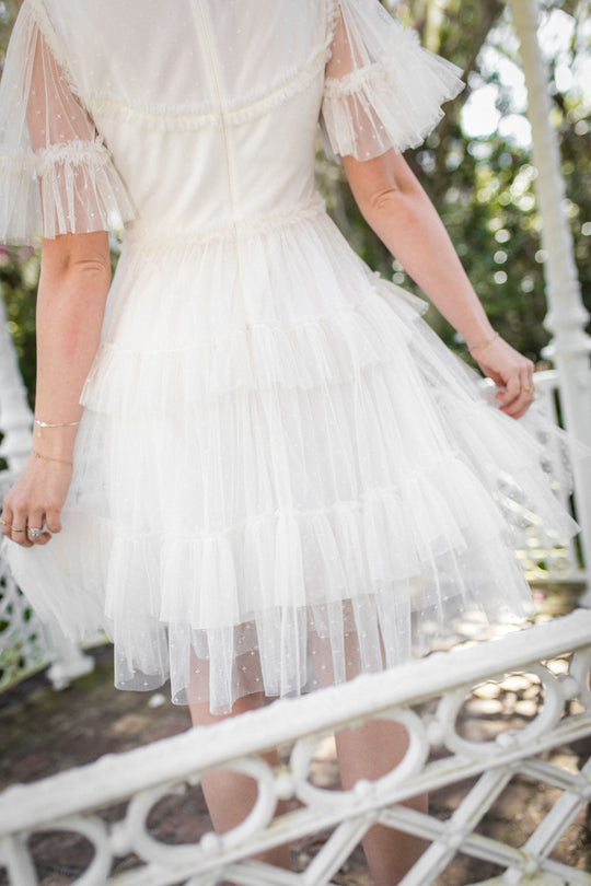 Short Whimsical Dress in White
