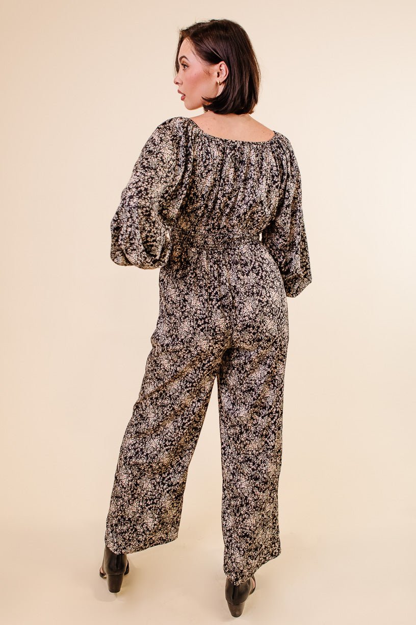 Willow Jumpsuit in Black Floral - FINAL SALE-Adult