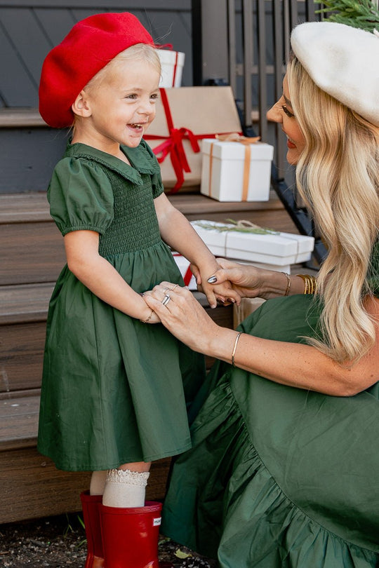 Mini Addie Dress in Green - FINAL SALE-Mini