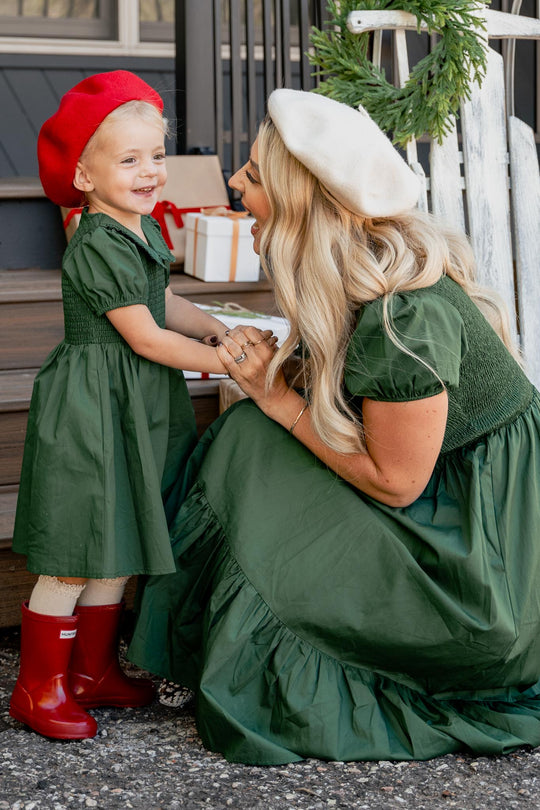 Mini Addie Dress in Green - FINAL SALE-Mini