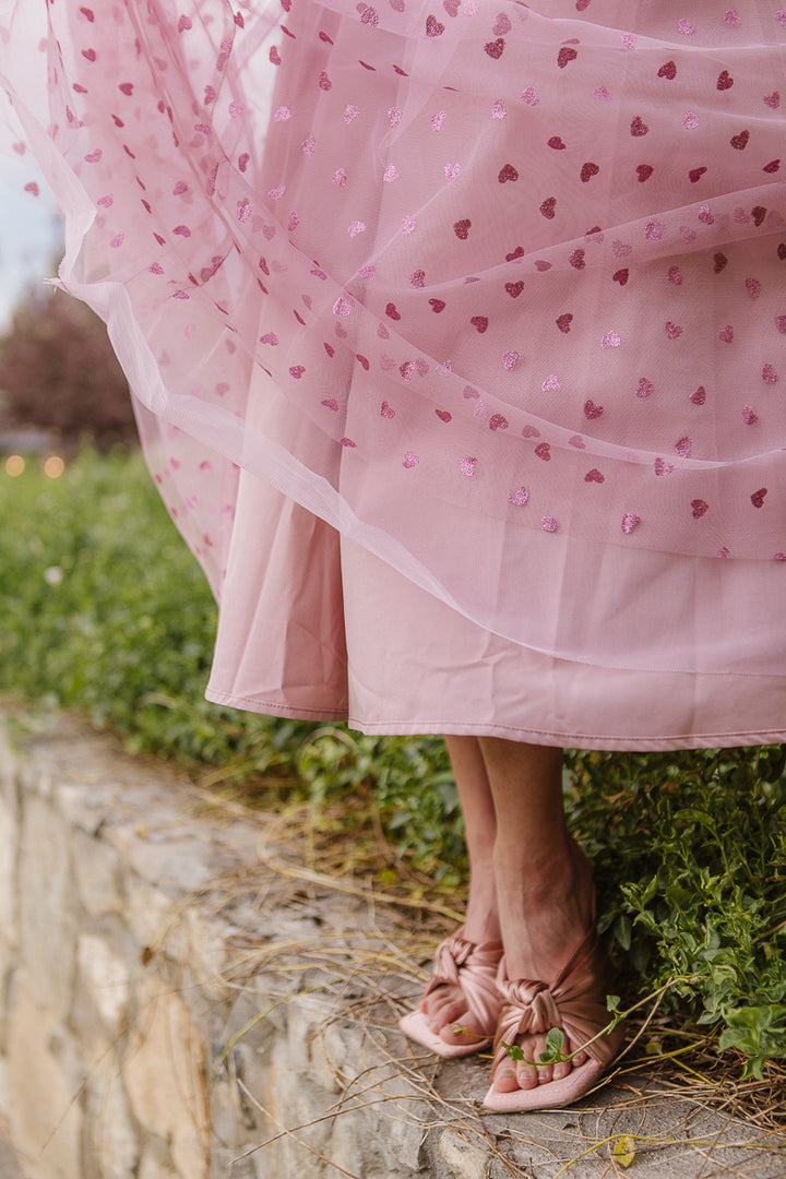 Adore you Dress in Pink Hearts - FINAL SALE