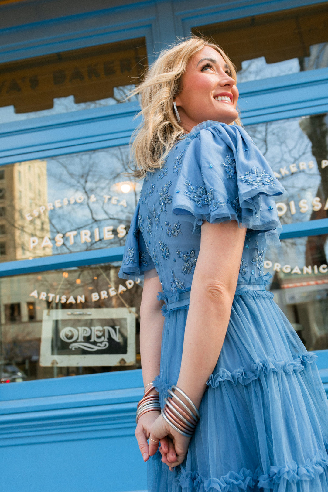 Anastasia Dress in Tufts Blue - FINAL SALE