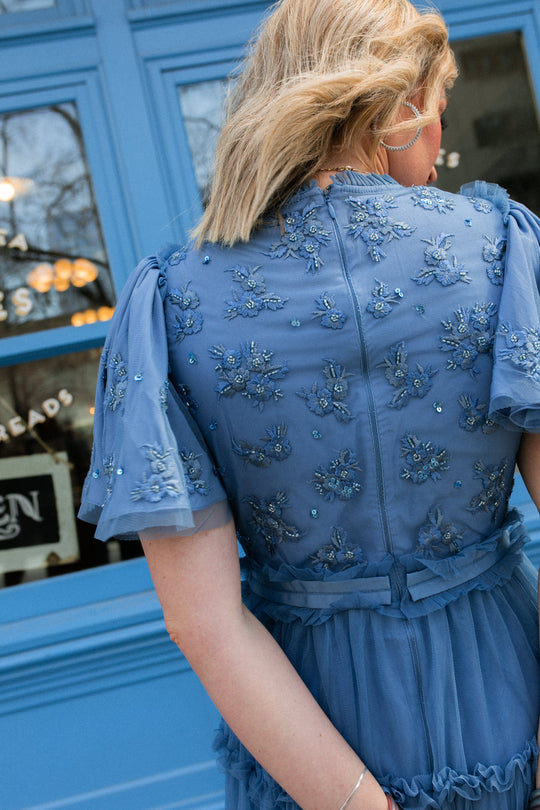 Anastasia Dress in Tufts Blue