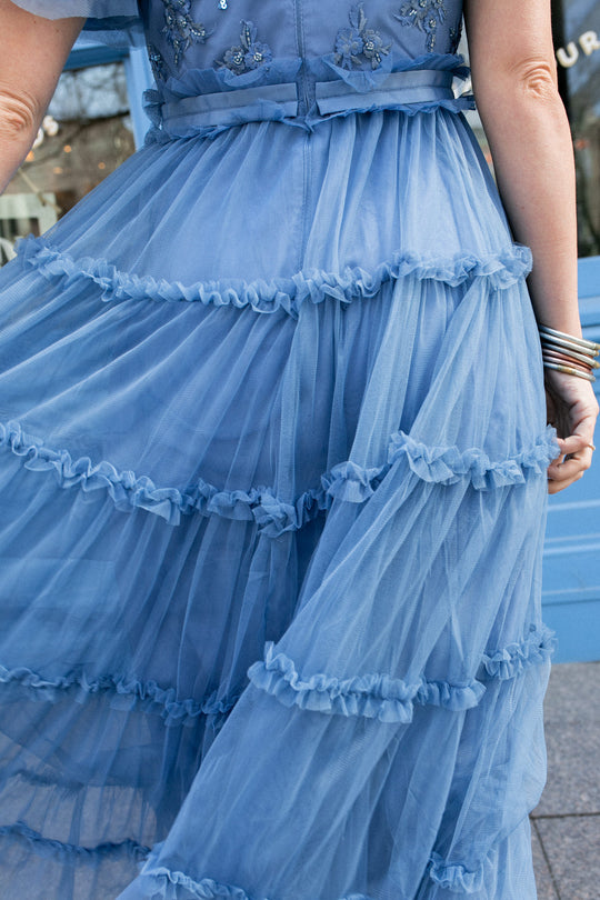 Anastasia Dress in Tufts Blue