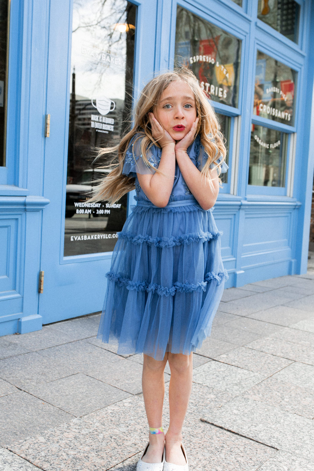 Mini Anastasia Dress in Tufts Blue - FINAL SALE