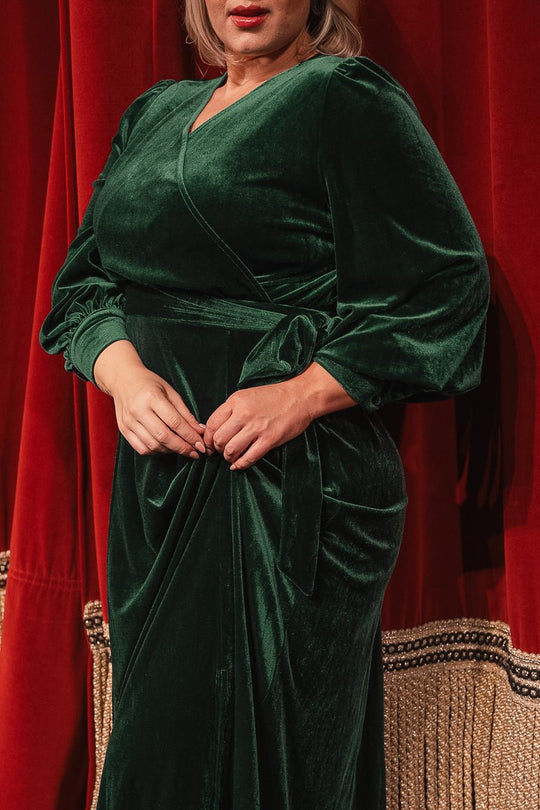 Andie Dress in Emerald Velvet - FINAL SALE-Adult