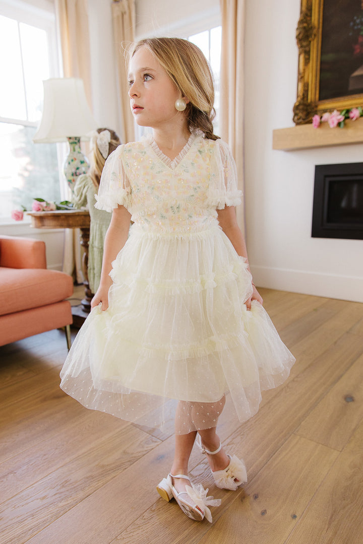 Mini Annalise Dress in Light Yellow - FINAL SALE