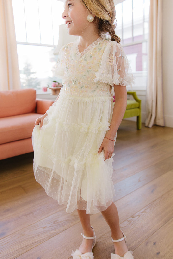 Mini Annalise Dress in Light Yellow - FINAL SALE