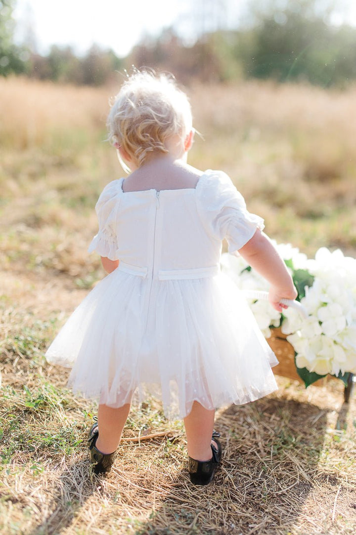 Baby Ballerina Dress Set in White-Baby