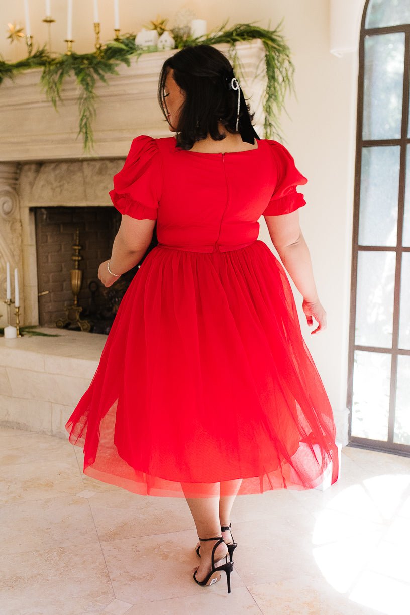LD-M {Searching For The Party} Red Velvet Maxi Dress PLUS SIZE 1X