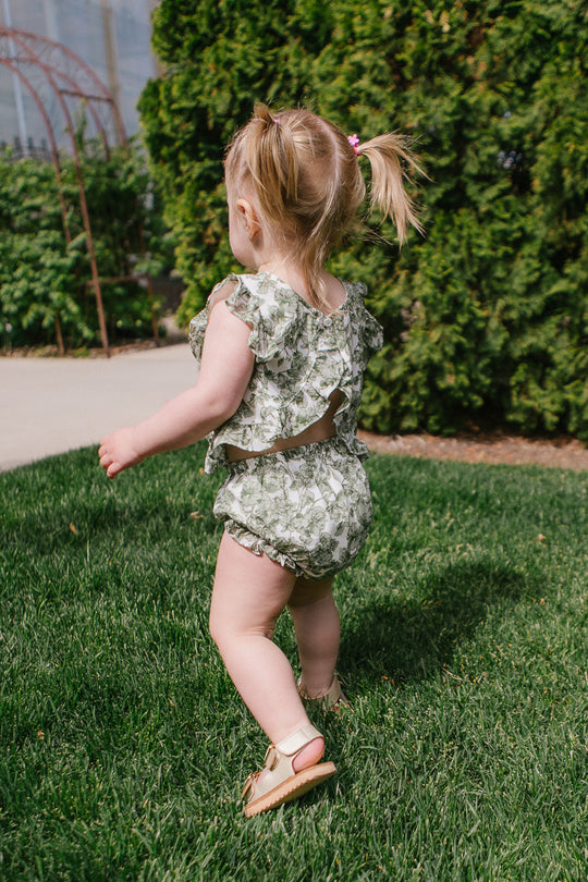 Baby Brynley Bloomer Set in Green