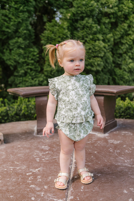 Baby Brynley Bloomer Set in Green