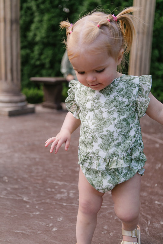 Baby Brynley Bloomer Set in Green